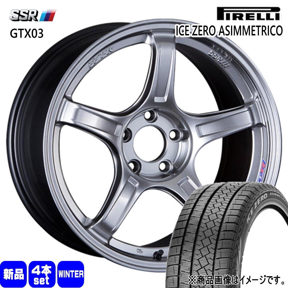 ICE ASIMMETRICO - ピレリ ICE ZERO ASIMMETRICO SUV 235/60R18 冬タイア SSR GTX03 7.5J 5穴 5/114.3 18in GN系 アウトランダー エクストレイル T33 タイヤ、ホイール-車、バイク、自転車