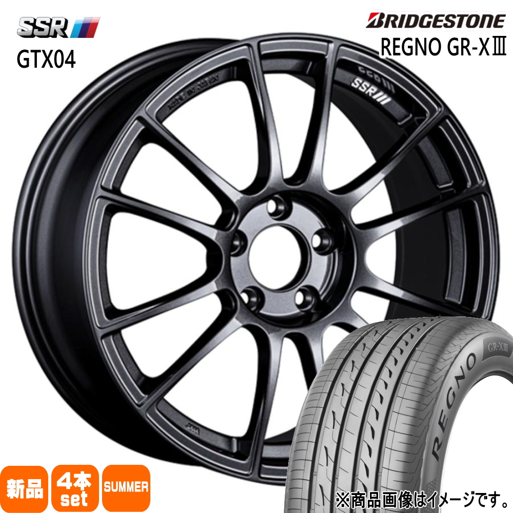 ブリヂストン レグノ GR X3 255/40R18 夏タイヤ SSR GTX04 8.5J 5穴 5/114.3 18インチ スバル WRX STI : gtx04 gm 18854451 grx3 2554018 : タイヤショップ78 2号店