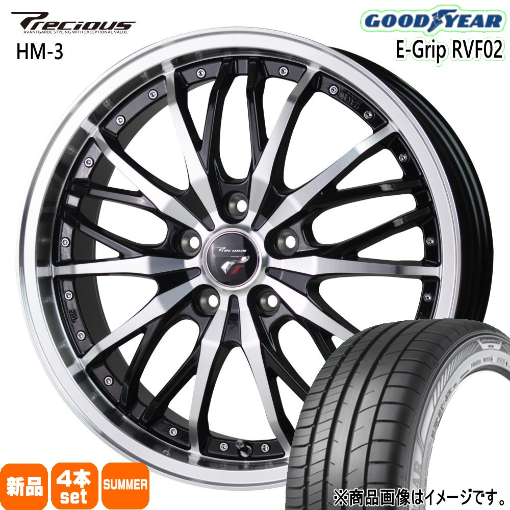 215/60R17 100H グッドイヤー EfficentGrip RVF02 夏用 サマータイヤ Precious HM-3 ヴェゼル エリシオン  17インチ