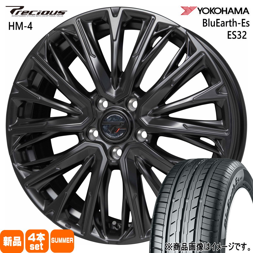 225/55R18 98V ヨコハマ BluEarth-Es ES32 夏用 サマータイヤ Precious HM-4 デリカD:5 アウトランダー