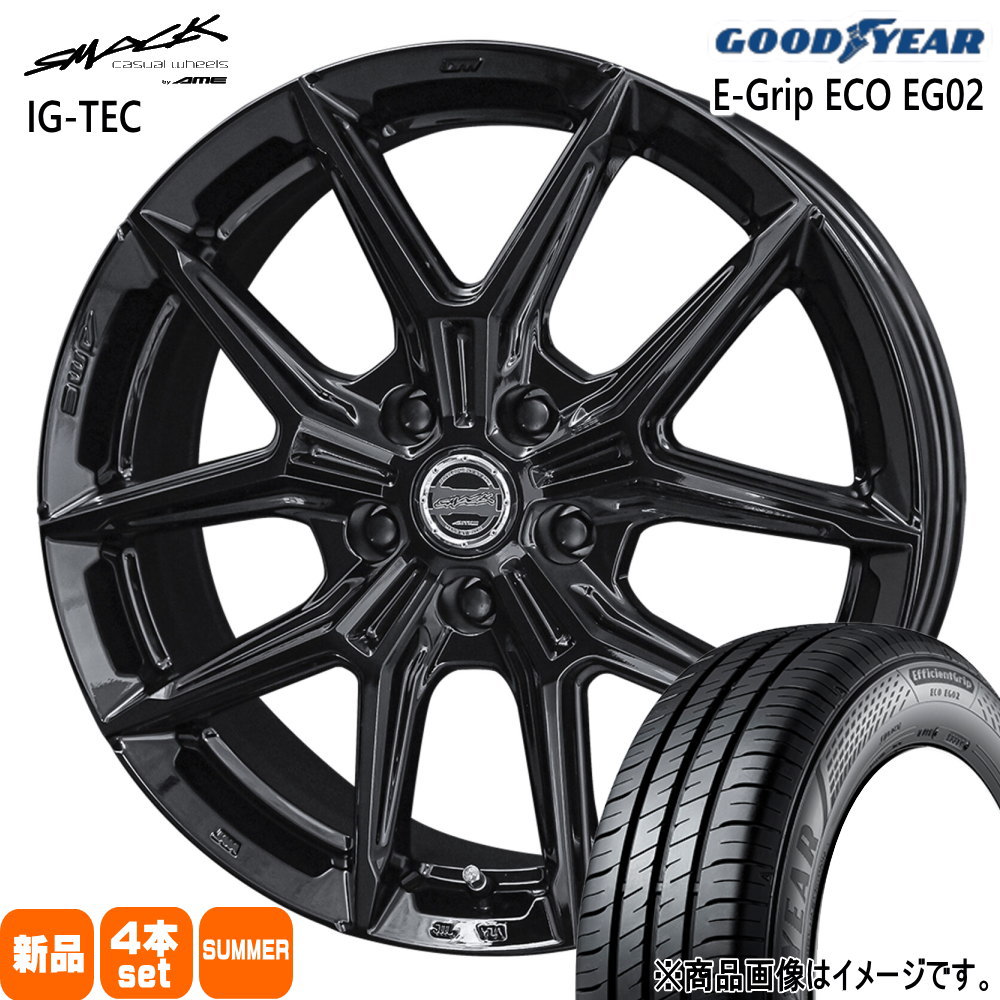 205/60R16 92H グッドイヤー EfficientGrip ECO EG02 夏用 サマータイヤ SMACK IG-TEC トヨタ専用 90系 ノア ヴォクシー