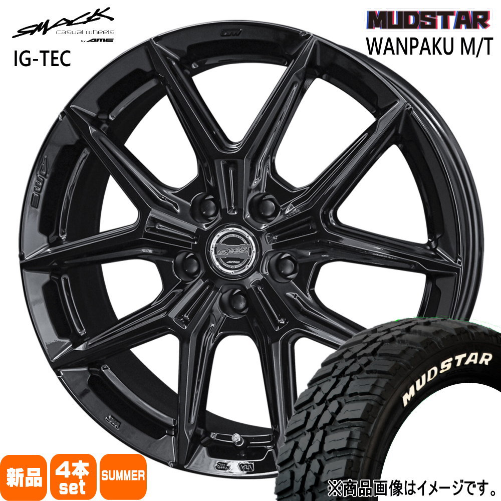 235/50R18 101S マッドスター WANPAKU MT 夏用 サマータイヤ SMACK IG-TEC ヴェルファイア 20系 30系