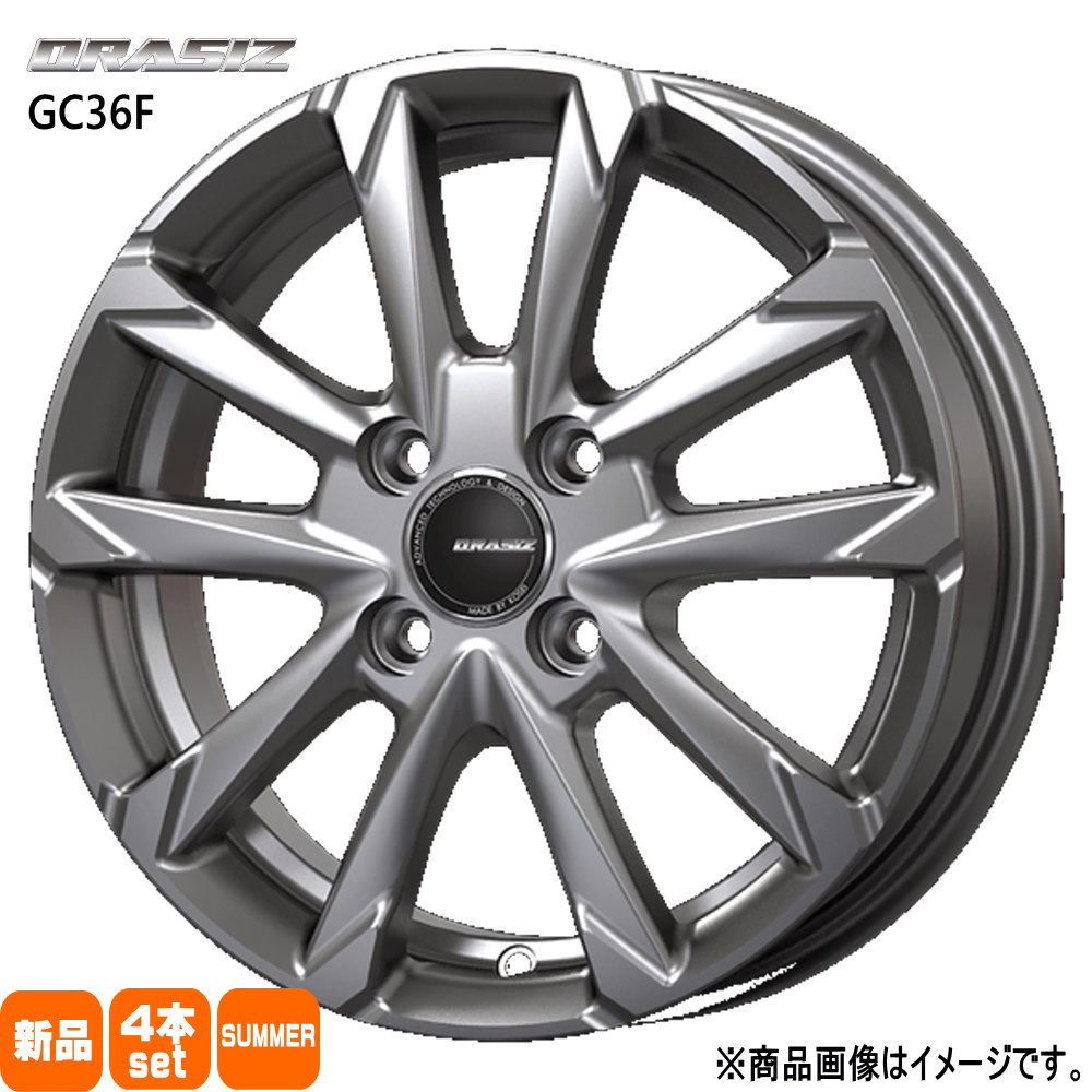 輸入タイヤ 165/55R15 夏タイヤ QRASIZ GC36F 4.5J 4穴 4/100 15インチ N BOX タント コペン ミラ スペーシア ラパン : kitgc36f bs 1545454100 ystire 1655515 : タイヤショップ78 2号店