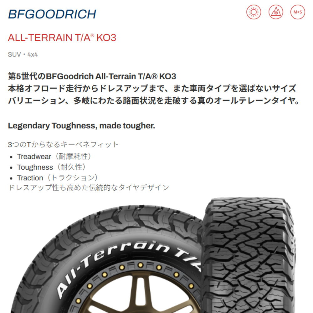 中古 BFGoodrich All-Terrain T/A 16インチタイヤ 楽天市場】BFG特約店 【送料無料】215/70R16 BFグッドリッチ 16