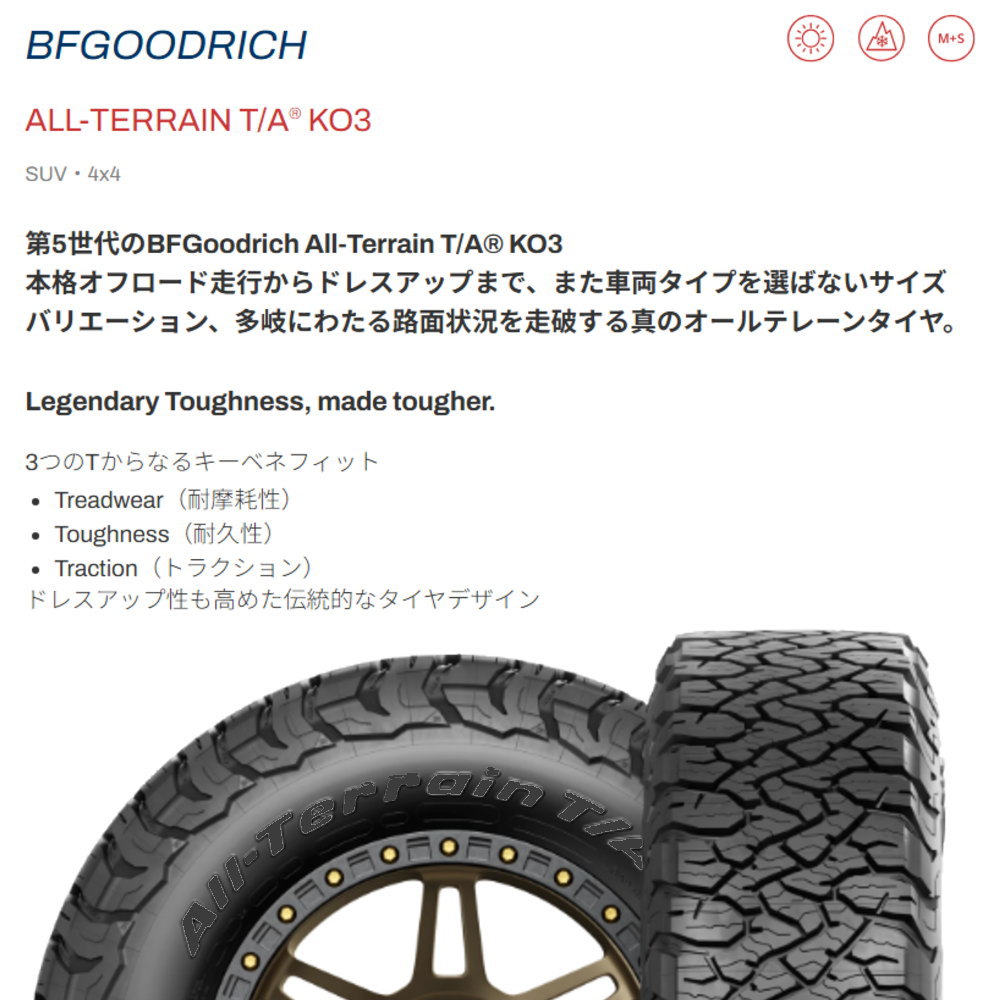 オールテレーン 新品 4本 BFグッドリッチ T/A KO3 275/65R20 126