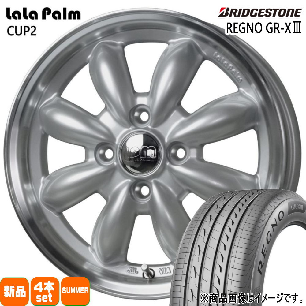 165/65R14 79S ブリヂストン REGNO GR-X3 夏用 サマータイヤ LaLaPalm CUP2 軽自動車 ハスラー デリカミニ4WD ハイゼット