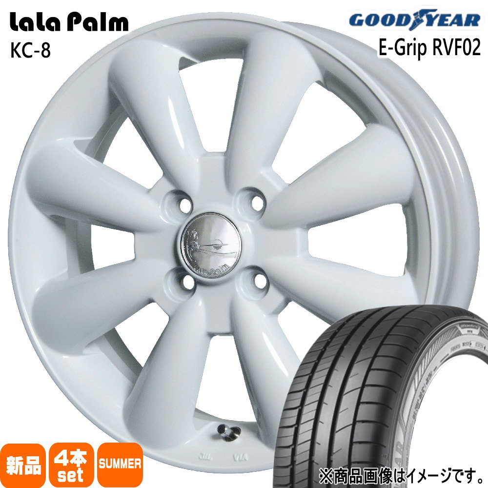 グッドイヤー - 155/65R13 73H EfficentGrip RVF02 夏用 朱夏タイア LaLaPalm KC8 ゼスト エッセ オプティ etc 車、バイク、自転車-自動車-夏タイヤ、ホイールセット