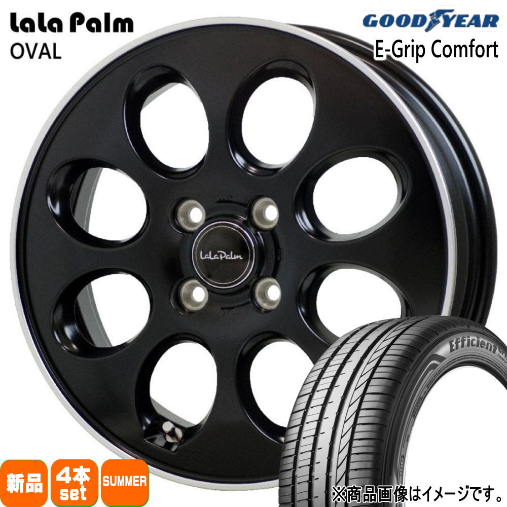 グッドイヤー - 155/65R14 75H EfficientGrip Comfort 夏用 朱夏タイア LaLaPalm OVAL 軽自動車 N BOX タント スペーシア デイズ 自動車-夏タイヤ、ホイールセット