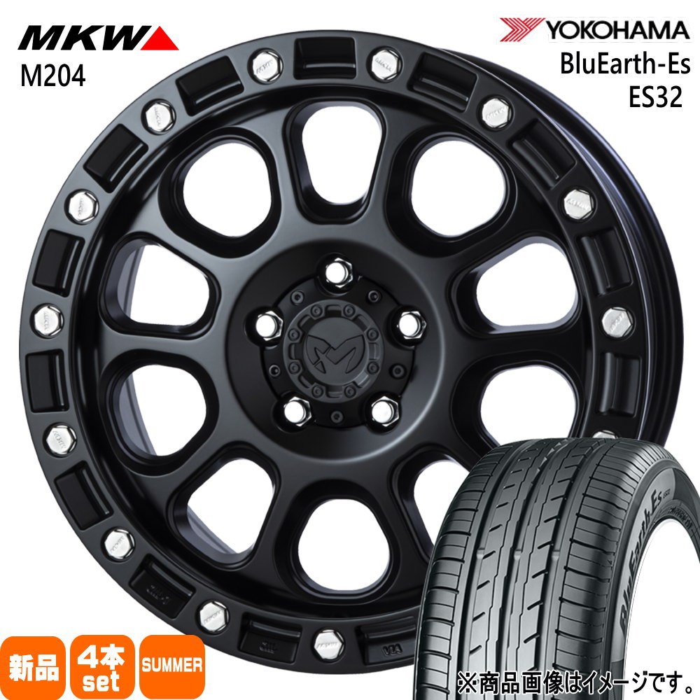 205/65R16 95H ヨコハマ BluEarth-Es ES32 夏用 サマータイヤ MKW M204 ヤリスクロス/RP6-8ステップワゴン