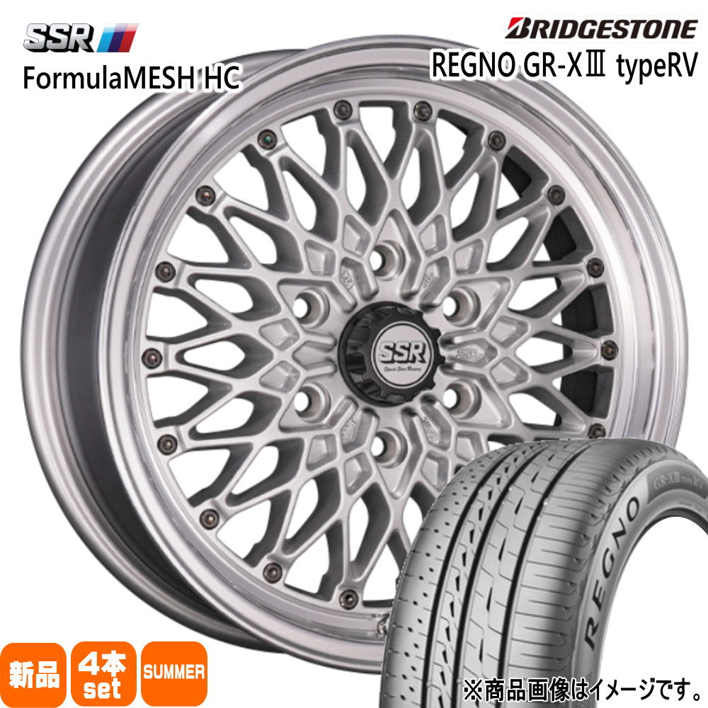 215/60R17 96H ブリヂストン REGNO GR-X3 type RV 夏用 サマータイヤ Formula MESH HC 200系 ハイエース 専用