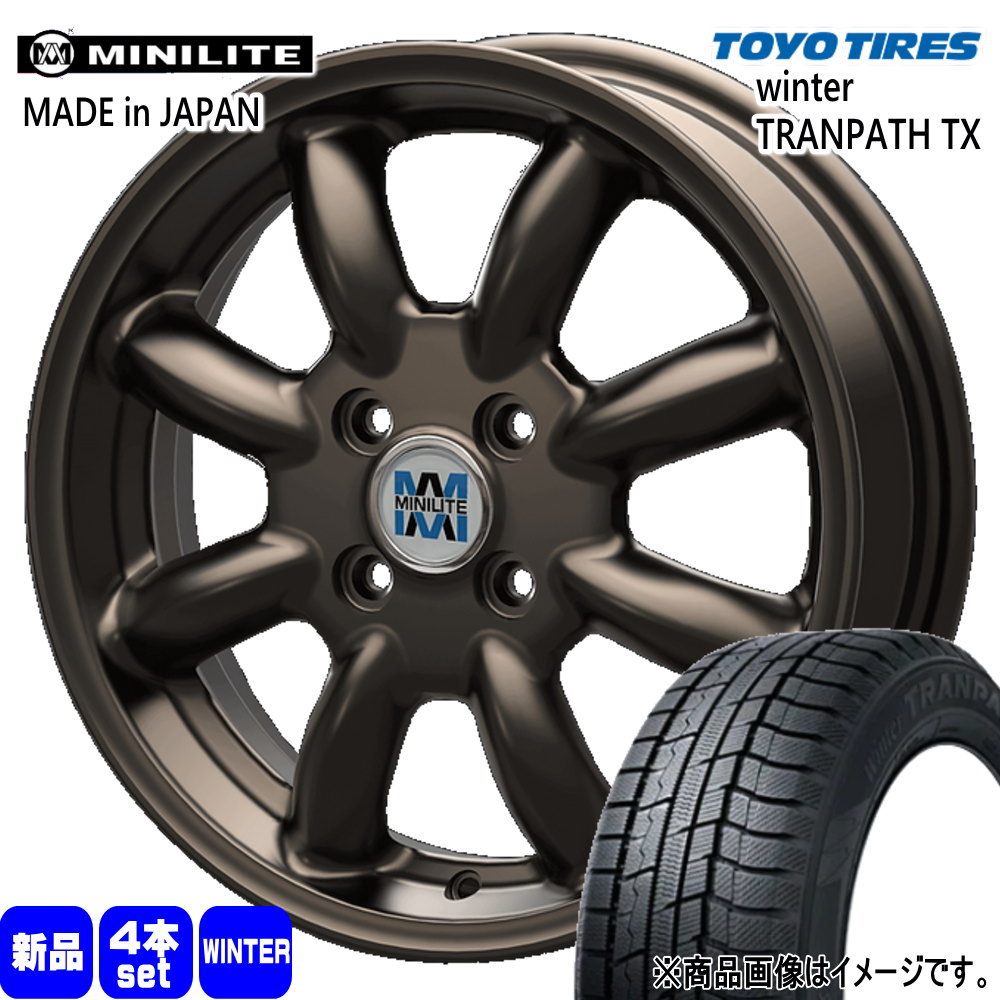 165/55R15 75Q トーヨータイヤ WinterTRANPATH TX 冬用 スタッドレスタイヤ MINILITE M700系 パッソ 15インチ