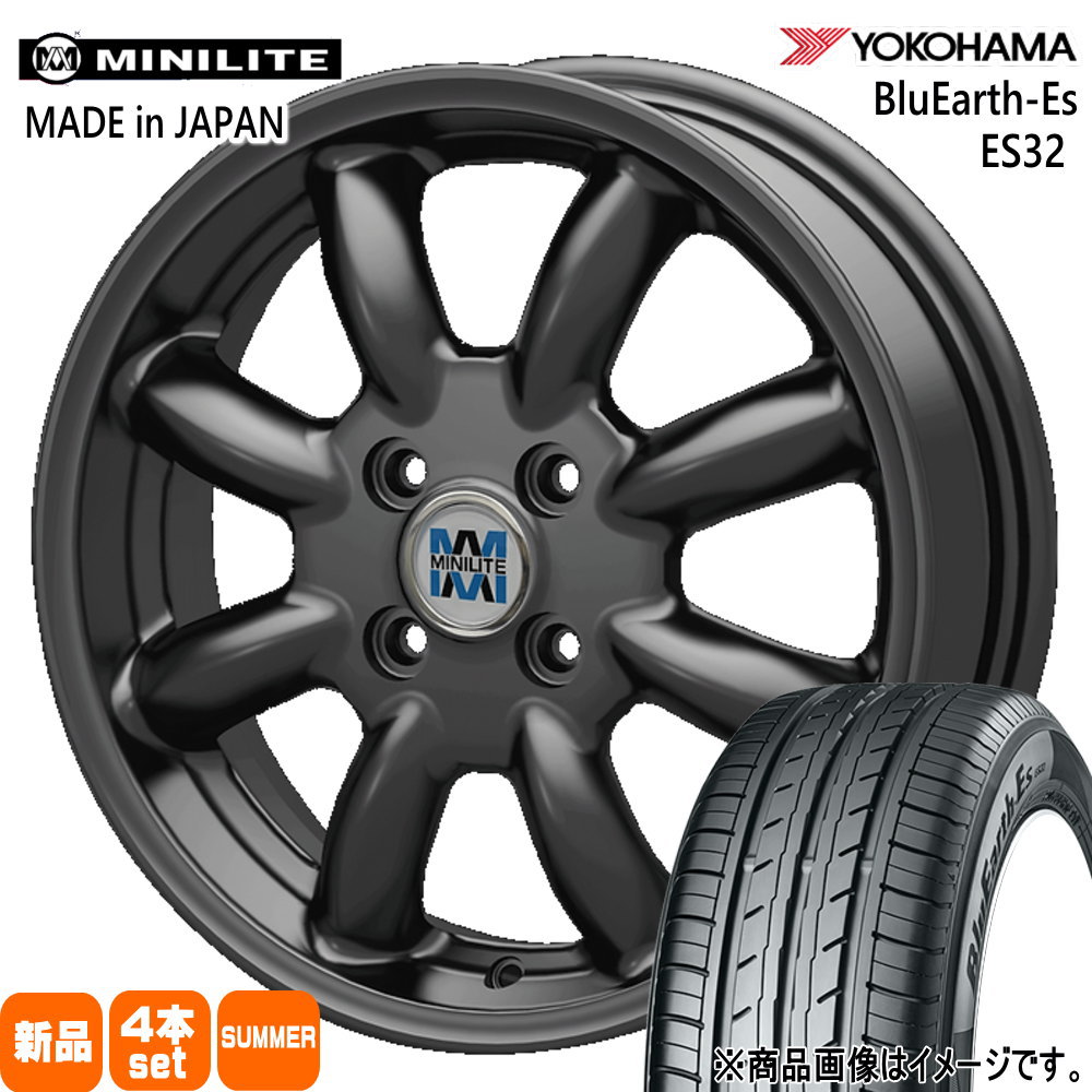 155/55R14 69V ヨコハマ BluEarth-Es ES32 夏用 サマータイヤ MINILITE ライフ ミラ ラパン  14インチ