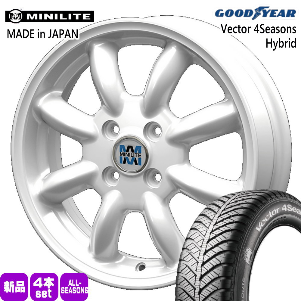165/65R15 81H グッドイヤー Vector 4Seasons Hybrid 夏冬兼用 オールシーズンタイヤ MINILITE タフト ハスラー デリカミニ4WD アトレー アゲトラ  15インチ