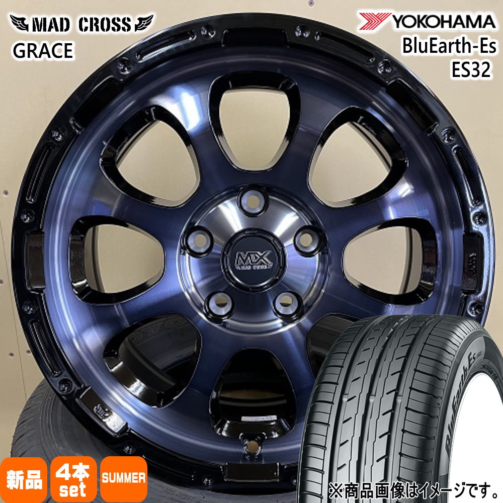 215/65R16 98H  ヨコハマ BluEarth-Es ES32 夏用 サマータイヤ MAD CROSS GRACE 日産 T30 T31エクストレイル/トヨタ 20系アルファード 16インチ