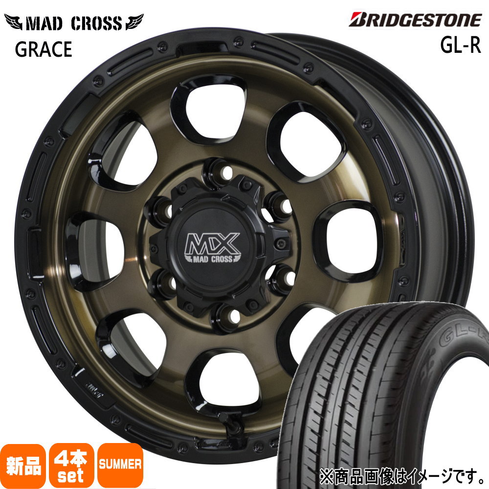 215/60R17 C 109/107R ブリヂストン GL-R 夏用 サマータイヤ MAD CROSS GRACE 200系 ハイエース 専用  17インチ
