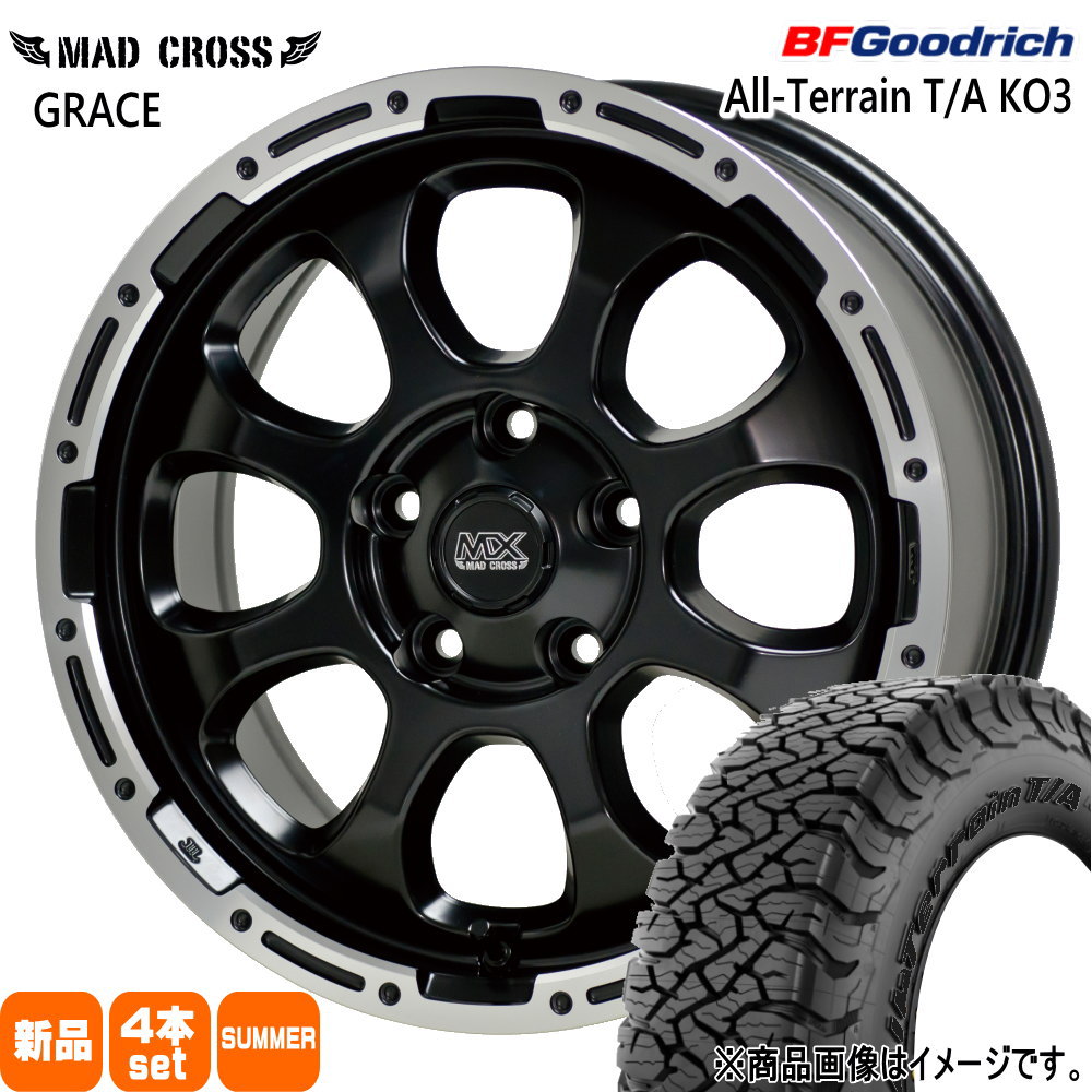 215/65R16 103/100S LT BFグッドリッチ All-Terrain T/A KO3 夏用 サマータイヤ MAD CROSS GRACE T30 T31エクストレイル/20系アルファード 16インチ
