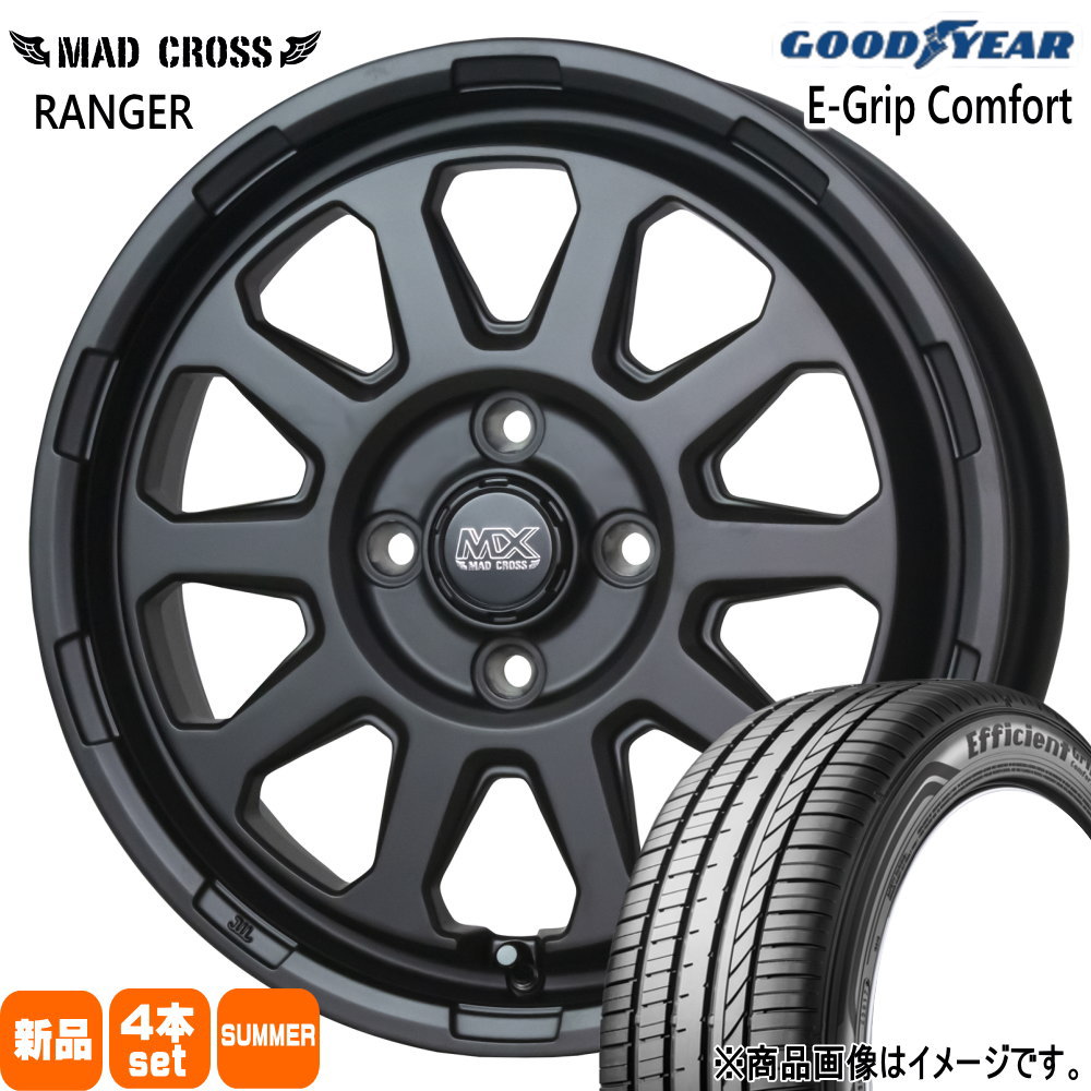 165/55R15 75V グッドイヤー EfficientGrip Comfort 夏用 サマータイヤ MAD CROSS RANGER 軽自動車 N BOX タント スペーシア デイズ ルークス