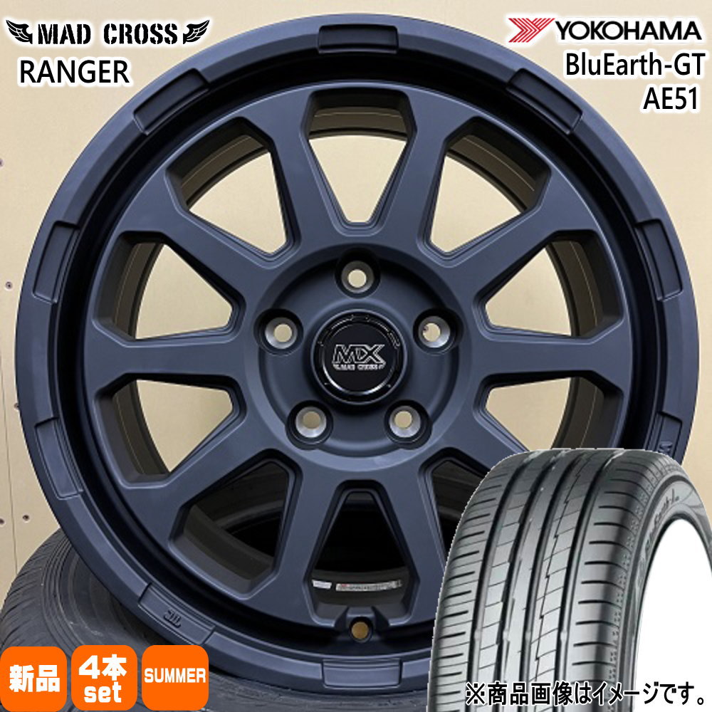 205/55R17 95V XL ヨコハマ BluEarth-GT AE51 夏用 サマータイヤ MAD CROSS RANGER トヨタ 90系 ヴォクシー ノア /日産 キックス