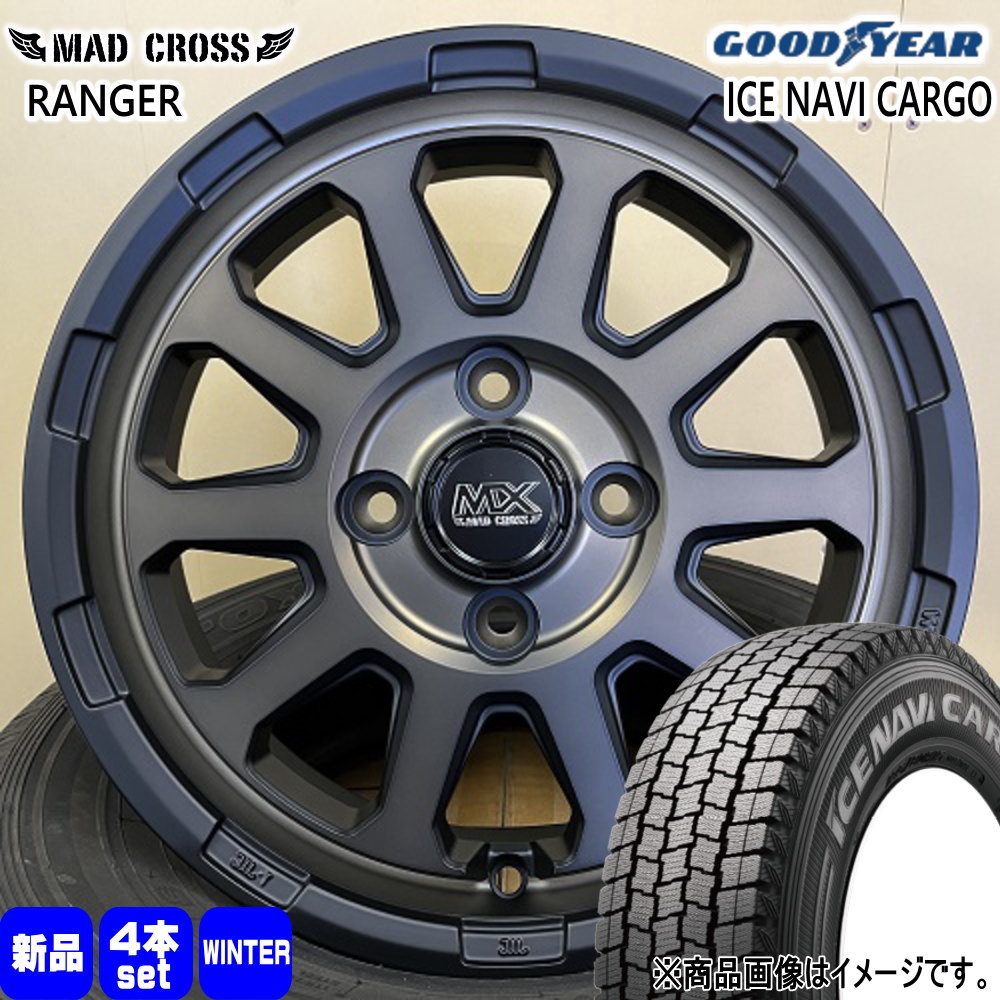 165/80R14 97/95N LT グッドイヤー ICE NAVI CARGO 冬用 スタッドレスタイヤ MAD CROSS RANGER トヨタ 160系 プロボックス・サクシード