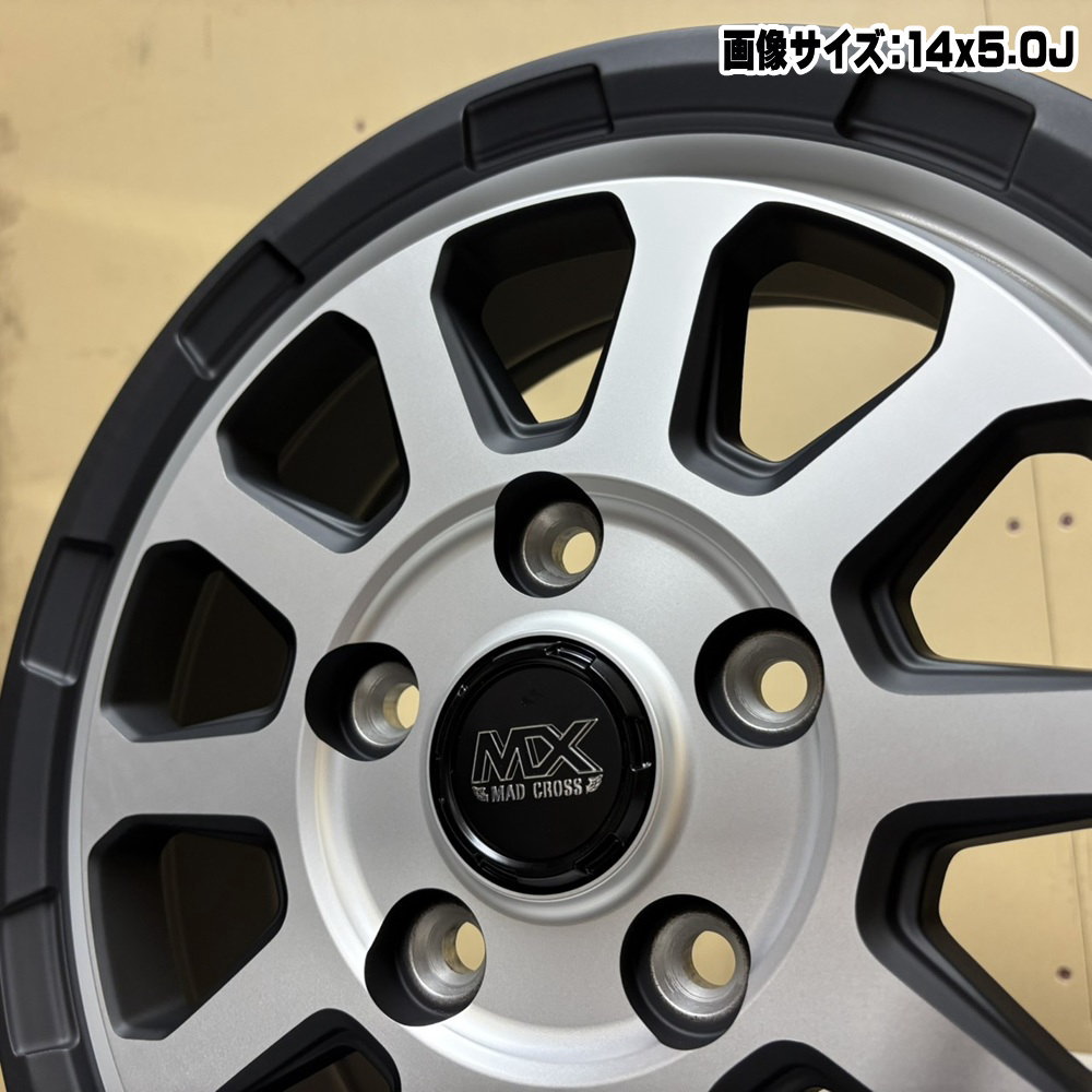 165/80R14 97/95N LT グッドイヤー ICE NAVI CARGO 冬用 スタッドレスタイヤ MAD CROSS RANGER トヨタ タウンエースバン S403/S413の画像