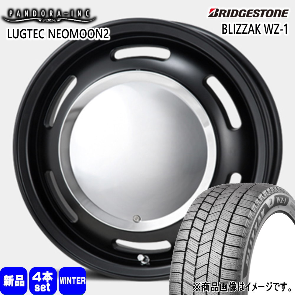 145/80R13 75Q ブリヂストン BLIZZAK WZ-1 冬用 スタッドレスタイヤ LUGTEC NEO MOON2 軽自動車 MRワゴン ウェイク タント ミラ ラパン
