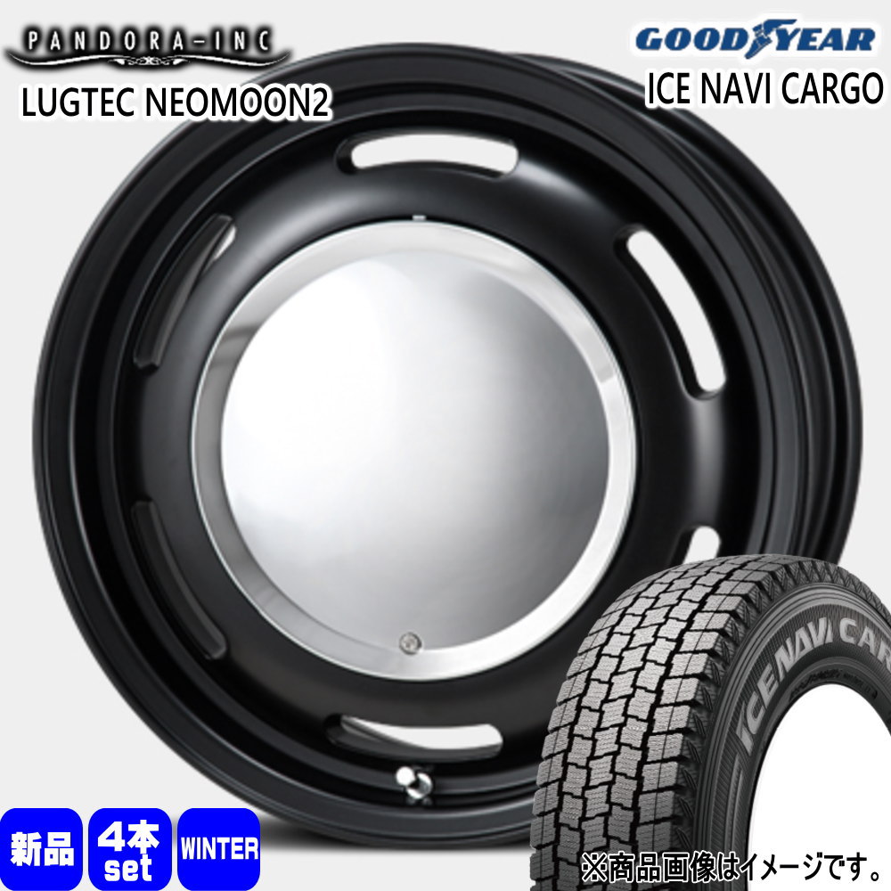 グッドイヤー - 法人送りとどける 195/80R15 107/105N LT ICE NAVI CARGO 冬用 スタッドレスタイヤ LUGTEC NEO MOON2 隊商 専用