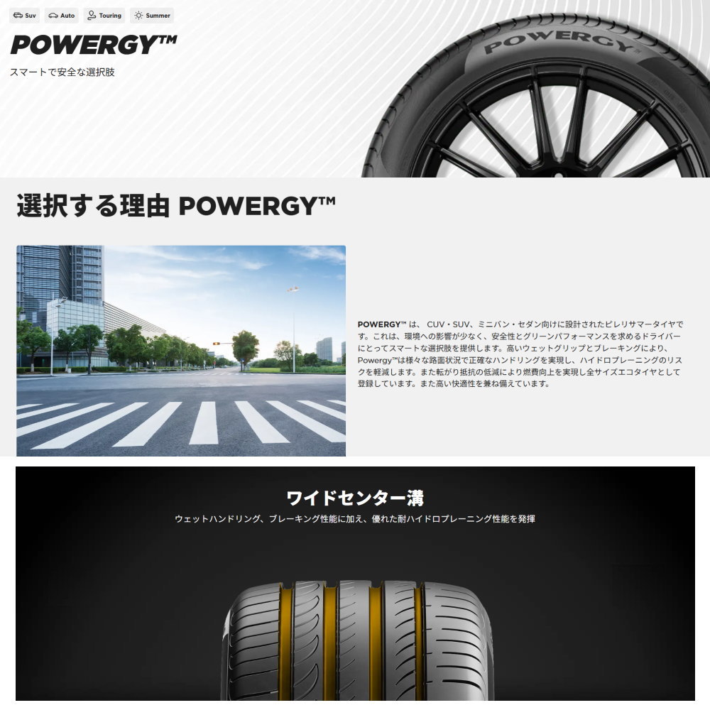 225/45R18 95W XL ピレリ POWERGY 夏用 サマータイヤ Chronus CH-112 カムリ クラウン ティアナ J32  18インチの画像