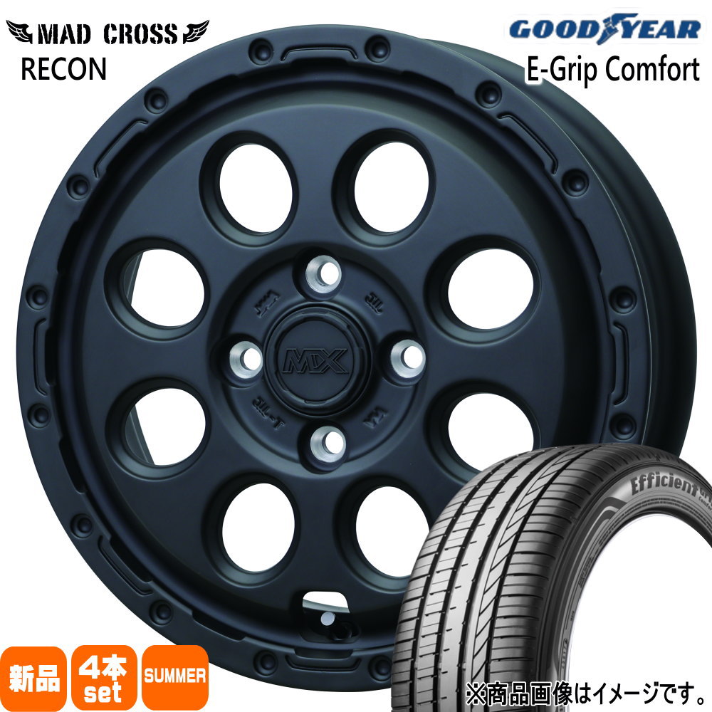 155/65R14 75H グッドイヤー EfficientGrip Comfort 夏用 サマータイヤ MAD CROSS RECON 軽自動車 N BOX タント スペーシア デイズ