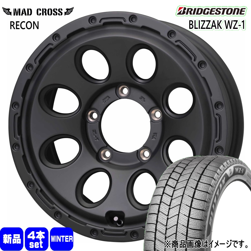 BRIDGESTONE - 215/70R16 100Q ブリヂストン BLIZZAK WZ-1 冬用 スタッドレスタイヤ MAD CROSS RECON JB74 ジムニーシエラ JC74 ノマド