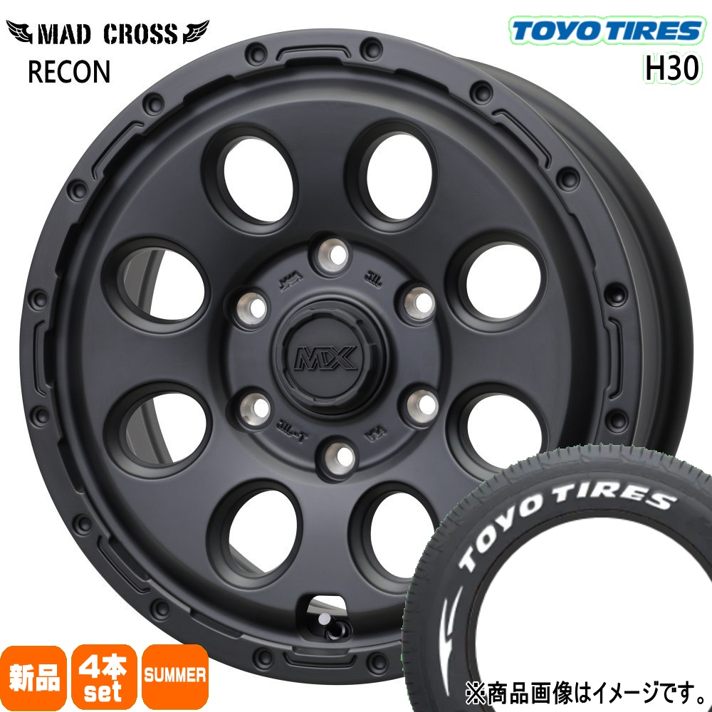 TOYO TIRES - 195/80R15 107/105N LT トーヨータイヤ H30 夏用 夏場タイア MAD CROSS RECON 200系 ご機嫌はやりっ児 専用