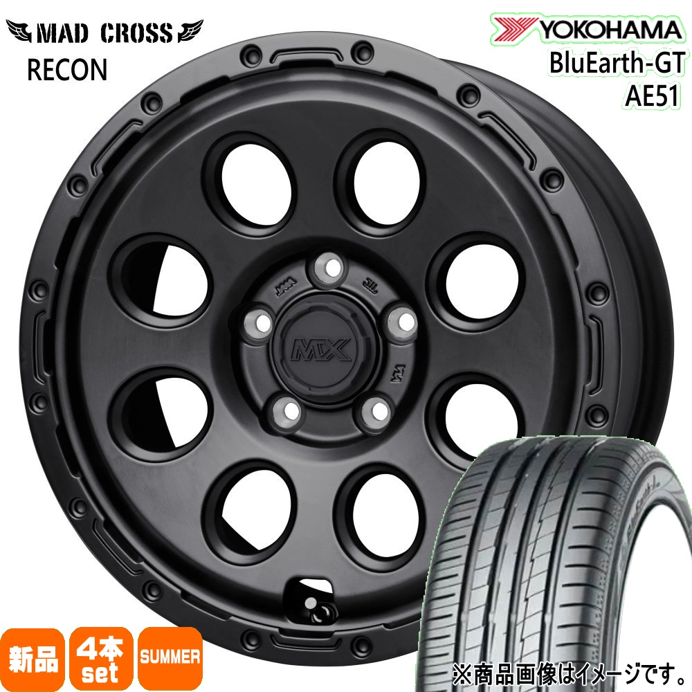 185/65R15 88H ヨコハマ BluEarth-GT AE51 夏用 サマータイヤ MAD CROSS RECON 10系 シエンタ プレミオ
