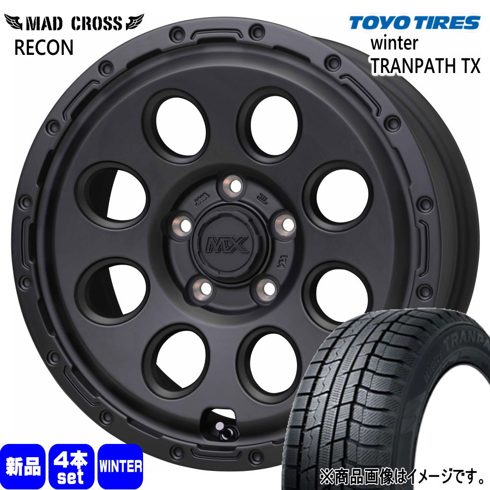 225/60R17 99Q トーヨータイヤ WinterTRANPATH TX 冬用 スタッドレスタイヤ MAD CROSS RECON 30系アルファード/T31エクストレイル