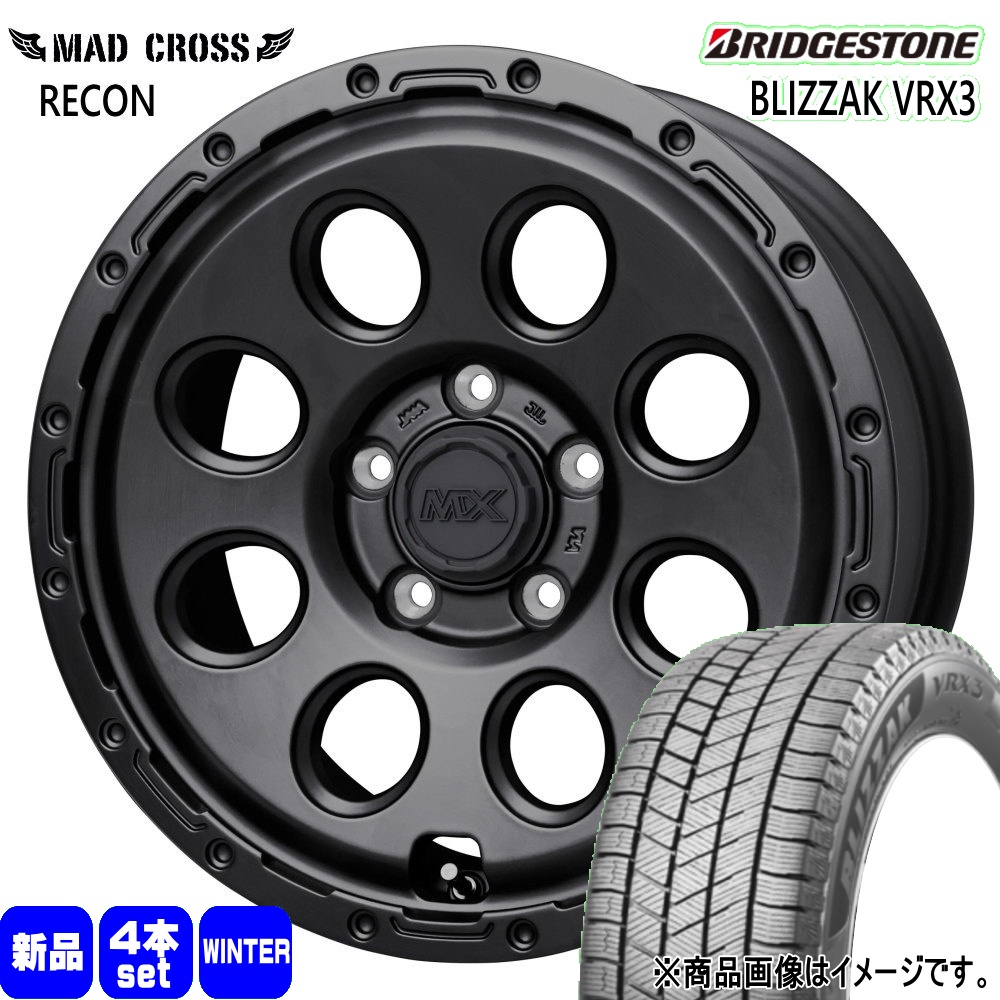 205/65R16 95Q ブリヂストン BLIZZAK VRX3 冬用 スタッドレスタイヤ MAD CROSS RECON ヤリスクロス/RP6-8ステップワゴン