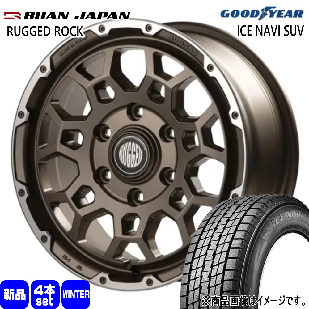 215/65R16 98Q グッドイヤー ICE NAVI SUV 冬用 スタッドレスタイヤ RUGGED ROCK 200系 ハイエース 専用