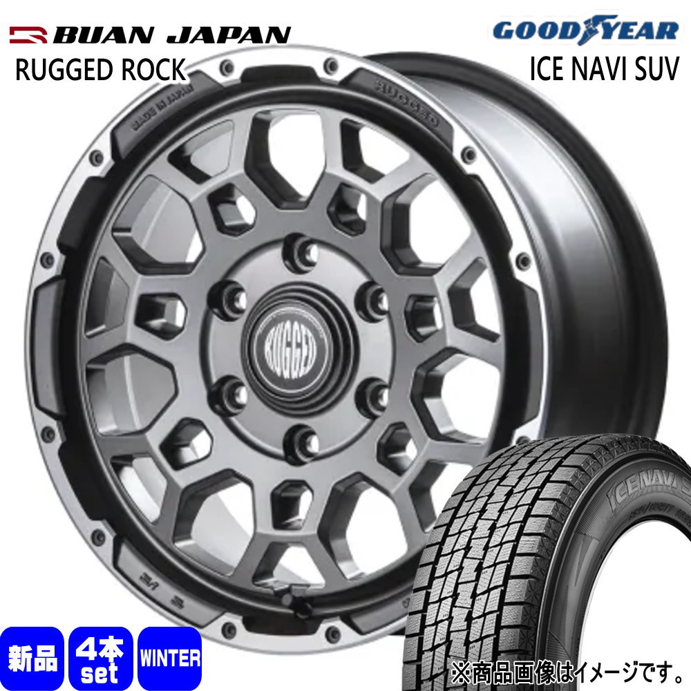 215/65R16 98Q グッドイヤー ICE NAVI SUV 冬用 スタッドレスタイヤ RUGGED ROCK 200系 ハイエース 専用