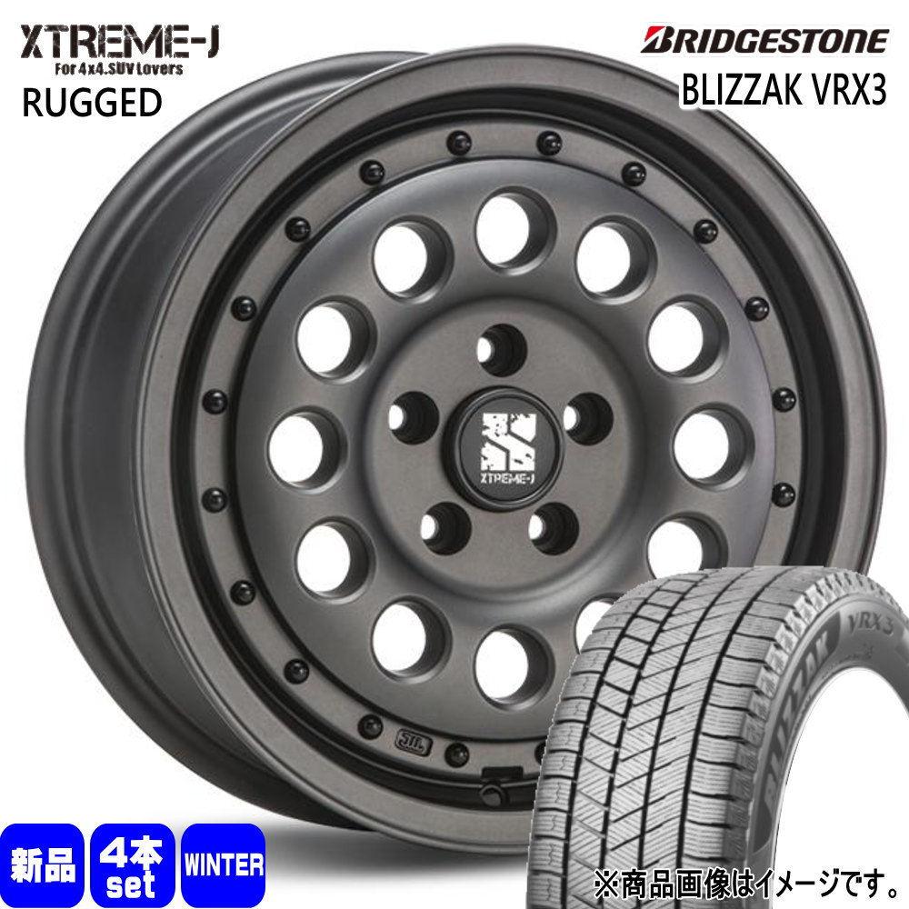 ブリヂストン BLIZZAK VRX3 215/65R16 冬タイヤ MLJ XTREME-J RUGGED 6.5J 5穴 5/100 16インチ ライズ ロッキー ハイブリッド