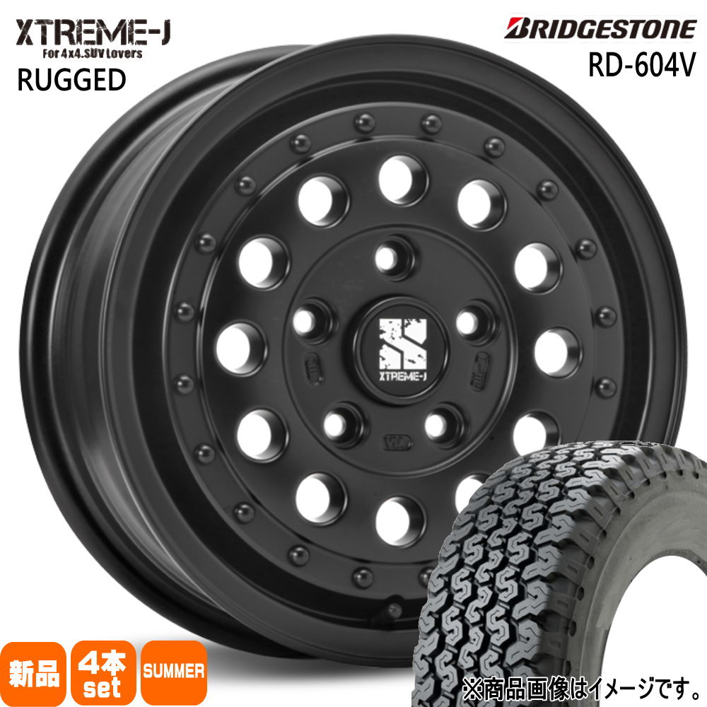 165R14 8PR ブリヂストン RD-604 STEEL 604V 夏用 サマータイヤ XTREME-J RUGGED トヨタ タウンエースバン S403/S413  14インチ