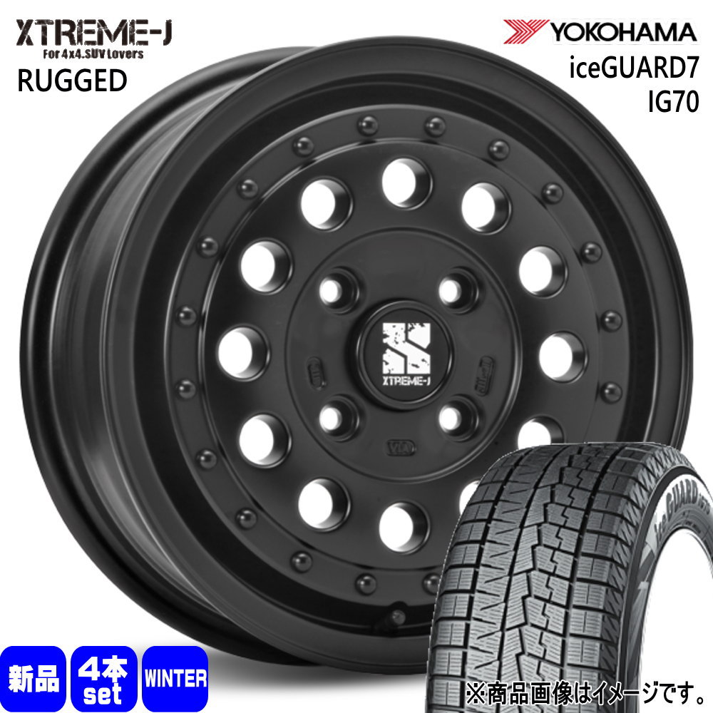 iceGUARD - 155/65R14 75Q ヨコハマ 7 IG70 冬用 スタッドレスタイヤ XTREME-J RUGGED N BOX スペーシア デリカミニ 御機嫌ゼット 14in タイヤ、ホイール-車、バイク、自転車