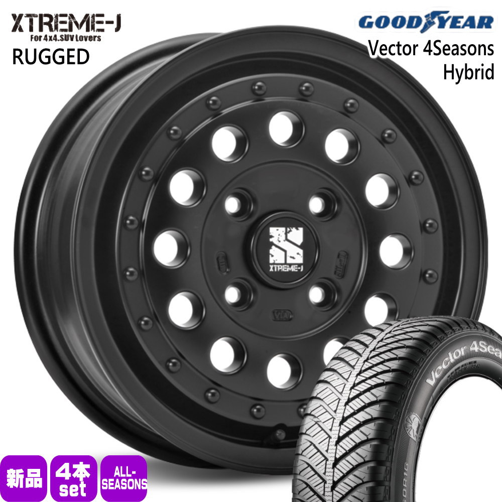 175/70R14 84H グッドイヤー Vector 4Seasons Hybrid 夏冬兼用 オールシーズンタイヤ XTREME-J RUGGED スズキ イグニス クロスビー 14インチ