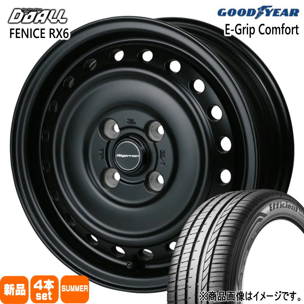 155/55R14 69V グッドイヤー EfficientGrip Comfort 夏用 サマータイヤ ALGERNON FENICE RX6 軽自動車 ライフ ミラ ラパン