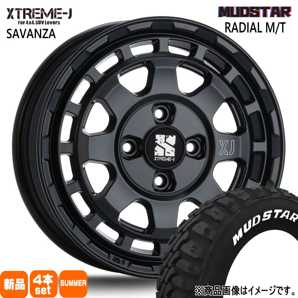 165/65R14 79S マッドスター RADIAL MT 夏用 サマータイヤ XTREME-J SAVANZA 軽自動車 ハスラー デリカミニ4WD ハイゼット