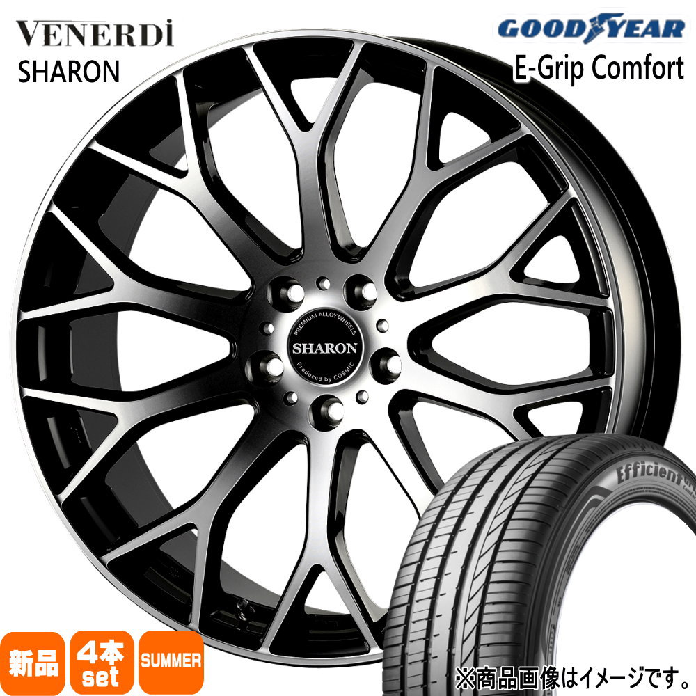 245/35R20 95W XL グッドイヤー EfficientGrip Comfort 夏用 サマータイヤ VENERDI SHARON アテンザ GJ系 エスティマ