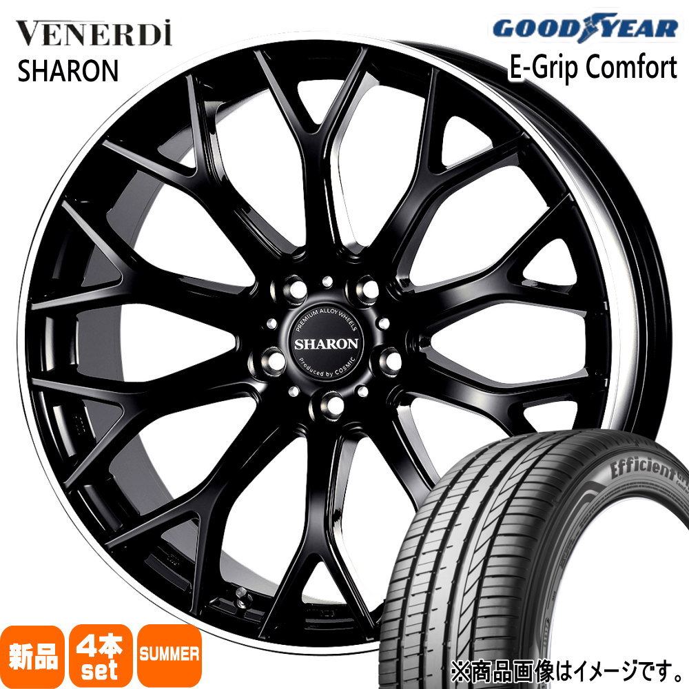 245/35R20 95W XL グッドイヤー EfficientGrip Comfort 夏用 サマータイヤ VENERDI SHARON アテンザ GJ系 エスティマ