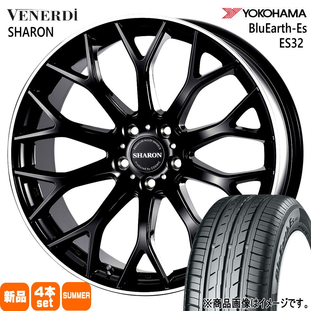 225/45R18 95W XL ヨコハマ BluEarth-Es ES32 夏用 サマータイヤ VENERDI SHARON カムリ クラウン ティアナ J32