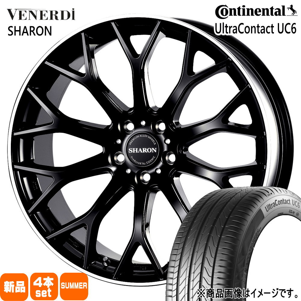 225/45R18 95W XL  コンチネンタル UltraContact UC6 夏用 サマータイヤ VENERDI SHARON 60系 プリウス ジューク アコード