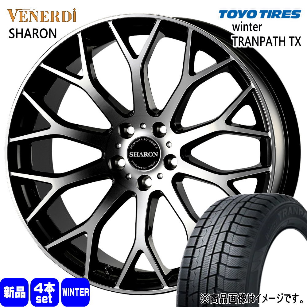 ウィンタートランパス - 235/60R18 107Q トーヨータイヤ WinterTRANPATH TX 冬用 スタッドレスタイヤ VENERDI SHARON マツダ CX-60 ホンダ RT/RW系CR-V 18in 車、バイク、自転車-冬タイヤ、ホイールセット