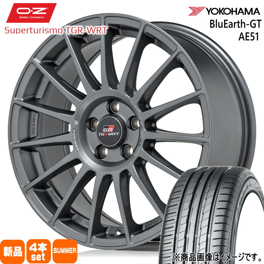 ヨコハマ BluEarth GT AE51 225/50R18 夏タイヤ OZ RACING TGR WRT 8.0J 5穴 5/114.3 18インチ トヨタ CH R エスティマ : tgr wrt rlg 1880455114 ae51 2255018 : タイヤショップ78 2号店