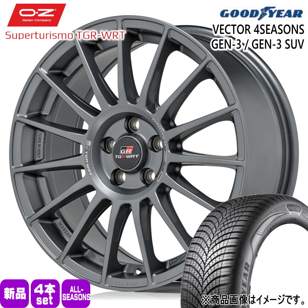 グッドイヤー VECTOR 4s GEN 3 235/65R17 オールシーズンタイヤ OZ RACING TGR WRT 7.5J 5穴 5/114.3 17インチ トヨタ RAV4 : tgr wrt rlg 1775455114 gen3 2356517 : タイヤショップ78 2号店