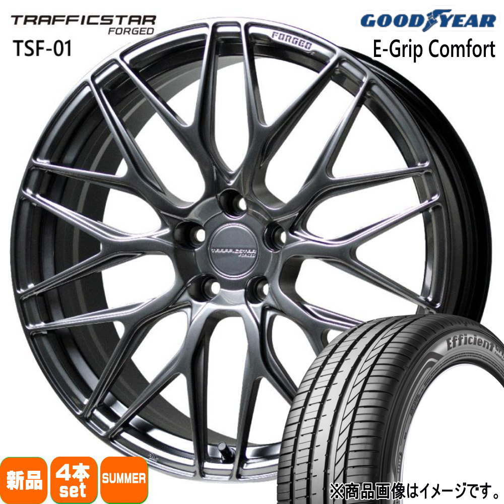 245/35R20 95W XL グッドイヤー EfficientGrip Comfort 夏用 サマータイヤ TRAFFICSTAR FORGED TSF-01 20系 アルファード ヴェルファイア