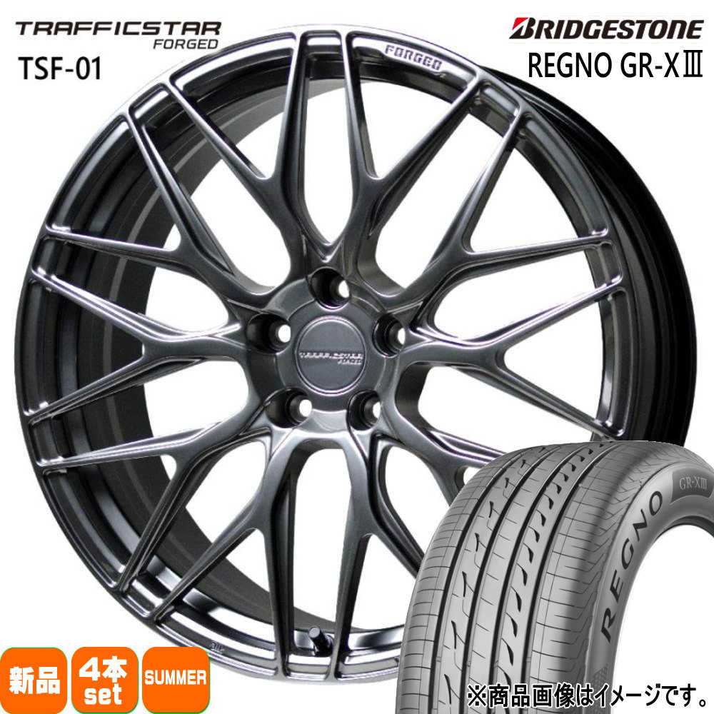 245/35R20 95W XL ブリヂストン REGNO GR-X3 夏用 サマータイヤ TRAFFICSTAR FORGED TSF-01 20系 アルファード ヴェルファイア